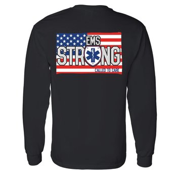 EMS Strong: Called To Care Two-Sided Long Sleeve T-Shirt - Personalization Available from Positive Promotions