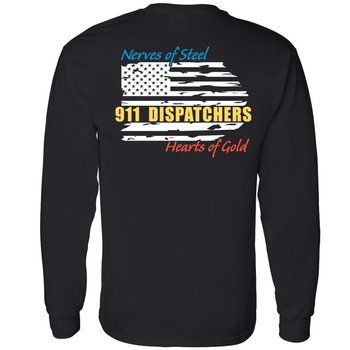Dispatchers: Nerves Of Steel, Hearts Of Gold Positive Long-Sleeve T-Shirts - Personalization Available from Positive Promotions