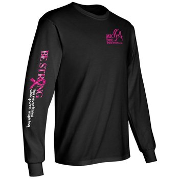 Be Strong You Never Know Who You're Inspiring Long-Sleeve 2-Location Awareness T-Shirt - Personalization Available from Positive Promotions