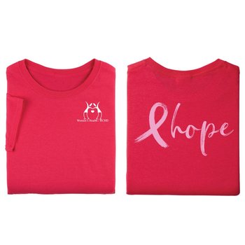 Hope Ribbon Two-Sided Awareness T-Shirt - Personalization Available from Positive Promotions