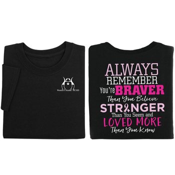 Always Remember Two-Sided Awareness T-Shirt - Personalization Available from Positive Promotions