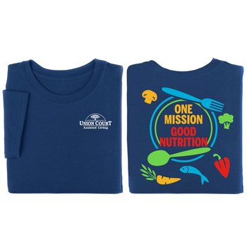 One Mission Good Nutrition 2-Sided Short Sleeve T-Shirt - Personalized from Positive Promotions