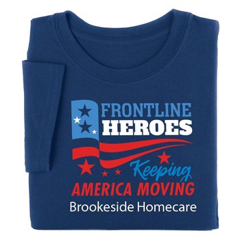 Proud To Keep America Going T-Shirt - Personalization Optional from Positive Promotions