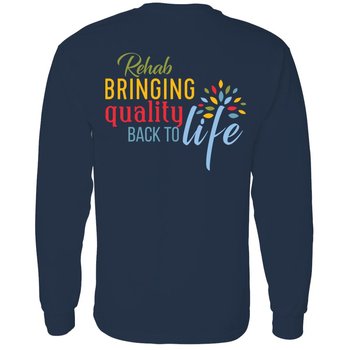 Rehab: Bringing Quality Back To Life�Two Sided Long Sleeve T-Shirt - Personalized from Positive Promotions