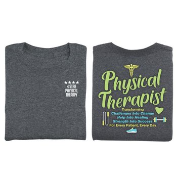 Physical Therapist: Transforming Challenges Two-Sided Short Sleeve T-Shirt - Personalized from Positive Promotions