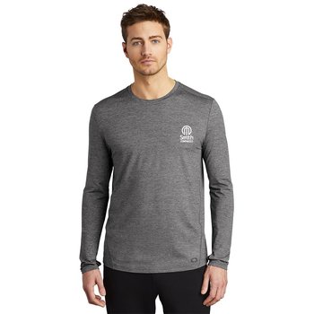 OGIO® Men's Athleisure Heathered Long-Sleeve Tee - Silkscreened Personalization Available from Positive Promotions
