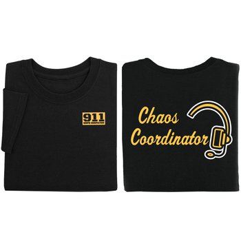 Chaos Coordinator Unisex Two-Sided Short-Sleeve T-Shirt - Silkscreened Personalization Available from Positive Promotions