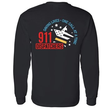 911 Dispatchers: Saving Lives One Call At A Time 2-Sided Long Sleeve T-Shirt from Positive Promotions