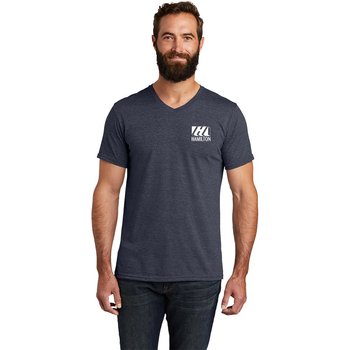 Allmade&reg; Unisex Tri-Blend Eco Impact V-Neck Tee- Silkscreen Personalization Available from Positive Promotions