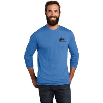 Allmade&reg; Tri-Blend Unisex Long Sleeve Eco Impact Tee - Silkscreened Personalization Available from Positive Promotions