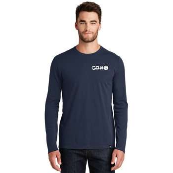 New Era® Classic Blended Long-Sleeve Crewneck T-Shirt - Silkscreened Personalization Available from Positive Promotions