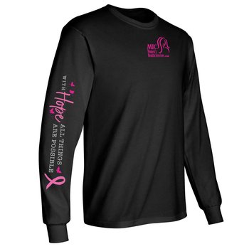 With Hope, All Things Are Possible Unisex Long-Sleeve 2-Location T-Shirt - Silkscreened Personalization Available from Positive Promotions