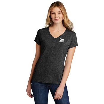 Women's Tri-Blend Fashion V-Neck T-Shirt  - Screenprinted Personalization Available from Positive Promotions