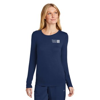 WonderWink &reg; Women's Long Sleeve Layer Tee  - Silkscreened Personalization Available from Positive Promotions