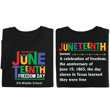 Juneteenth 2-Sided Youth T-Shirt - Silkscreened Personalization Available from Positive Promotions