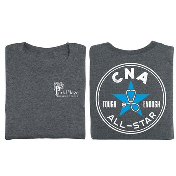CNA All-Star 2-Sided Unisex Short-Sleeved T-Shirt - Silkscreened Personalization Available from Positive Promotions