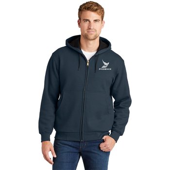CornerStone® Unisex Heavyweight Full-Zip Hooded Sweatshirt With Thermal Lining - Silkscreened Personalization Available from Positive Promotions