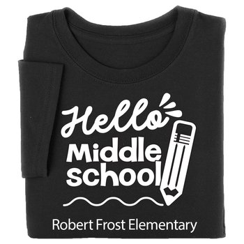 Hello Middle School Gildan® Youth Heavy Cotton T-Shirt: Best-Selling Colors - Silkscreened Personalization Available from Positive Promotions