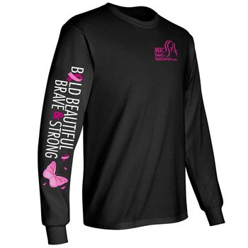 Bold, Beautiful, Brave, & Strong Unisex Long-Sleeve 2-Location T-Shirt - Silkscreened Personalization Available from Positive Promotions
