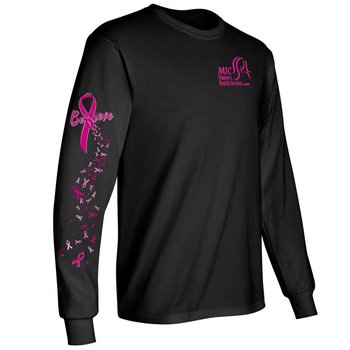 Believe Unisex Long-Sleeved 2-Location T-Shirt - Silkscreened Personalization Available from Positive Promotions
