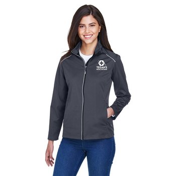 Core 365 Women's Techno Lite Three-Layer Knit Tech Soft-Shell Jacket - Silkscreened Personalization Available from Positive Promotions