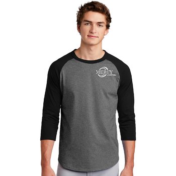 Sport-Tek® Colorblock Unisex 3/4 Sleeve Raglan Jersey Baseball T-Shirt - Silkscreened Personalization Available from Positive Promotions