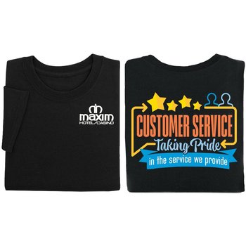 Customer Service: Positive 2-Sided T-Shirt from Positive Promotions