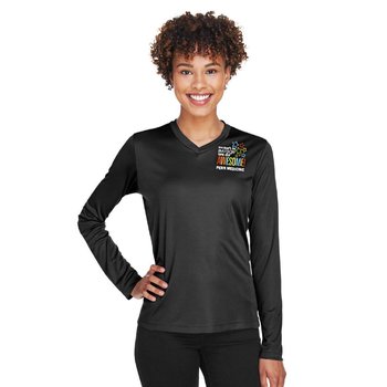 Healthcare Team Pride Team 365 Women's Zone Performance Wicking Long-Sleeve Tee - Silkscreened Personalization Available from Positive Promotions