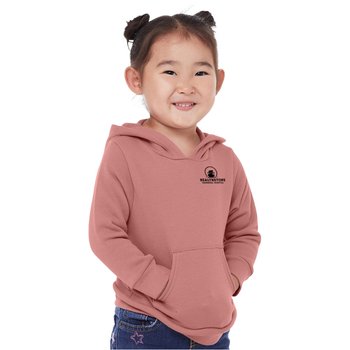 BELLA+CANVAS® Toddler Sponge Fleece Pullover Hooded Sweatshirt - Silkscreened Personalization Available from Positive Promotions
