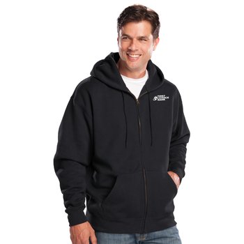 Premium Unisex Full-Zip Hoodie - Silkscreened Personalization Available from Positive Promotions