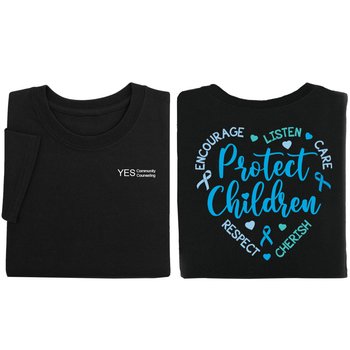 Protect Children Unisex 2-Sided Short-Sleeved T-Shirt - Silkscreened Personalization Available from Positive Promotions