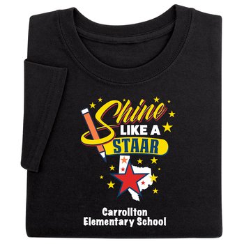 Shine Like A STAAR Youth T-Shirt - Silkscreened Personalization Available from Positive Promotions