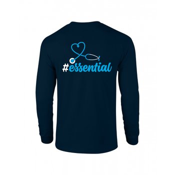 #essential Unisex Two-Sided Long-Sleeved T-Shirt - Silkscreened Personalization Available from Positive Promotions