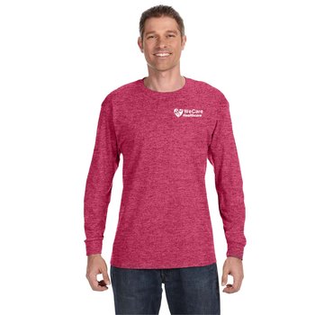 Jerzees® Unisex Dri Power 50/50 Cotton/Poly Long-Sleeved T-Shirt - Silkscreened Personalization Available from Positive Promotions