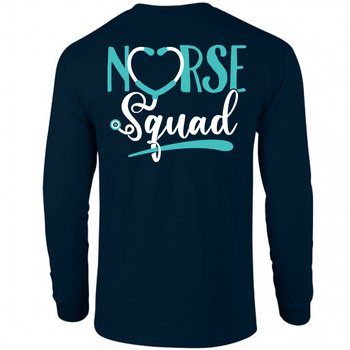 Nurse Squad Unisex Two-Sided Long-Sleeved T-Shirt - Silkscreened Personalization Available from Positive Promotions
