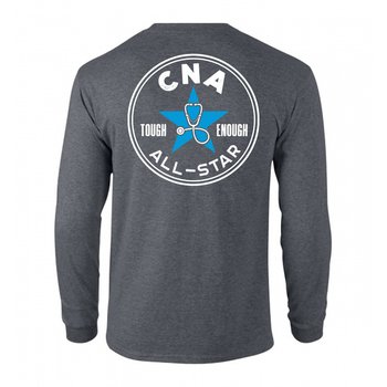 CNA All-Star Two-Sided Unisex Long-Sleeve T-Shirt - Silkscreened Personalization Available from Positive Promotions