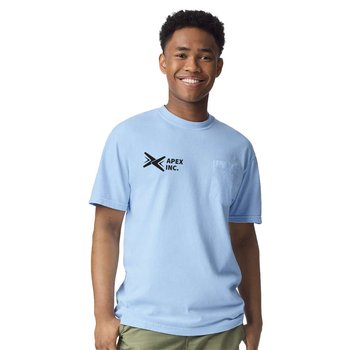 Comfort Colors® Unisex Garment-Dyed Heavyweight Pocket T-Shirt - Silkscreened Personalization Available from Positive Promotions
