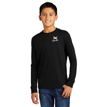 District® Youth Perfect Tri® Long-Sleeved Tee - Silkscreened Personalization Available from Positive Promotions