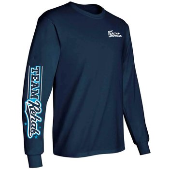 Team Rehab Unisex Long-Sleeve Two-Location T-Shirt - Silkscreened Personalization Available from Positive Promotions