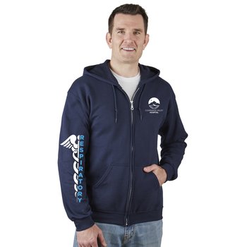 Respiratory Caduceus Gildan® Unisex Heavy Blend Full-Zip Hooded Sweatshirt - Silkscreened Personalization Available from Positive Promotions