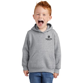 Port & Company® Toddler Core Fleece Pullover Hooded Sweatshirt - Silkscreened Personalization Available from Positive Promotions