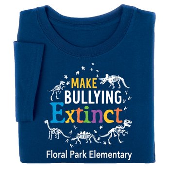 Make Bullying Extinct Youth T-Shirt - Silkscreened Personalization Available from Positive Promotions