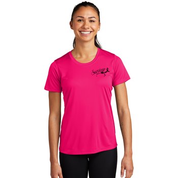 Breast Cancer Awareness Sport-Tek® Women's Competitor Performance T-Shirt - Silkscreened Personalization Available from Positive Promotions