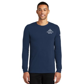 Nike® Unisex Dri-FIT Cotton/Poly Long-Sleeve Tee - Silkscreened Personalization Available from Positive Promotions