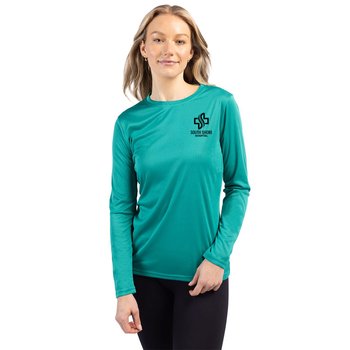 Clique Women's Spin Eco Performance Long-Sleeve T-Shirt - Silkscreened Personalization Available from Positive Promotions
