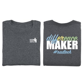 Difference Maker #radtech Unisex Two-Sided Short-Sleeved T-Shirt - Silkscreened Personalization Available from Positive Promotions