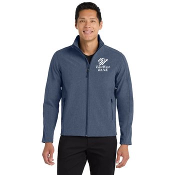 Port Authority® Men's Core Soft-Shell Jacket (Heathered Colors) - Silkscreened Personalization Available from Positive Promotions