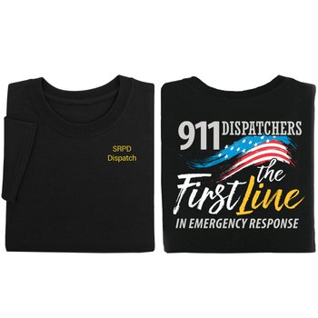 911 Dispatchers: The First Line in Emergency Response Gildan® Unisex 2-Sided Short-Sleeved T-Shirt - Silkscreened Personalization Available from Positive Promotions