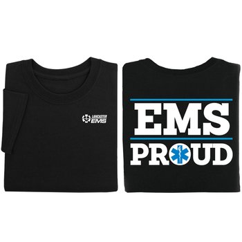 EMS Proud Unisex 2-Sided Short-Sleeved T-Shirt - Silkscreened Personalization Available from Positive Promotions