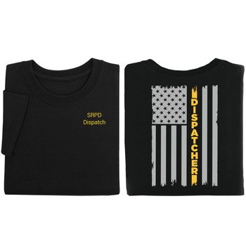 Dispatcher Flag Gildan® Unisex 2-Sided Short-Sleeved T-Shirt - Silkscreened Personalization Available from Positive Promotions